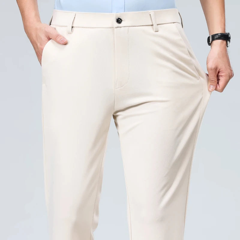 Men's Formal Slim Fit Trousers – Summer & Autumn | Multi-Color