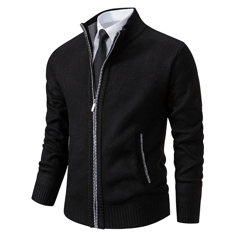 Men's Knit Zip Cardigan | Winter Sweater Jacket