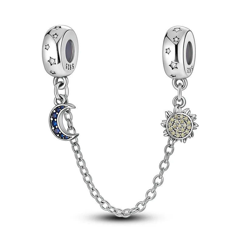 Silver Star Moon Charm Bracelet