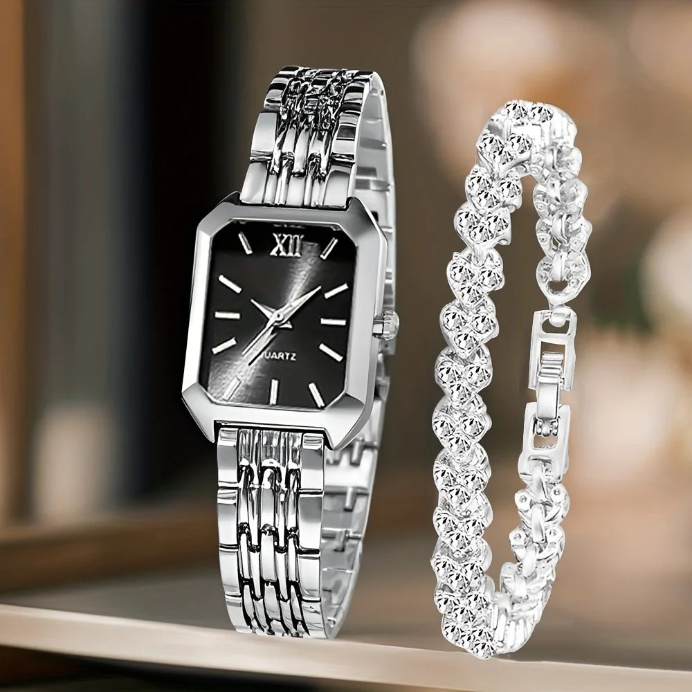 Rose Gold Watch & Bracelet Set for Women | Golden Thread