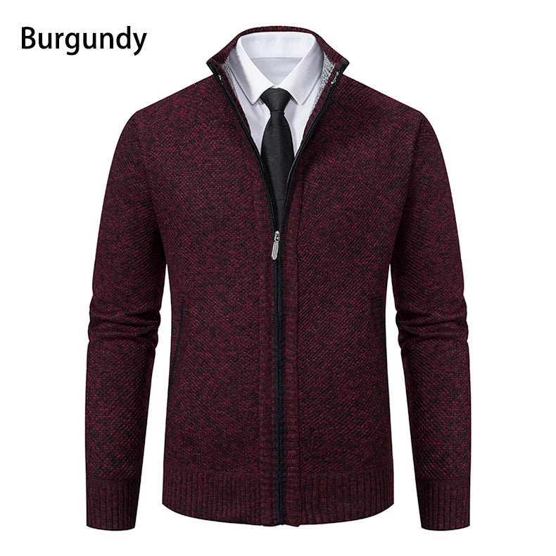 Men's Knit Zip Cardigan | Winter Sweater Jacket