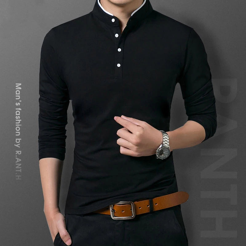 Men's Navy Blue Business Shirt