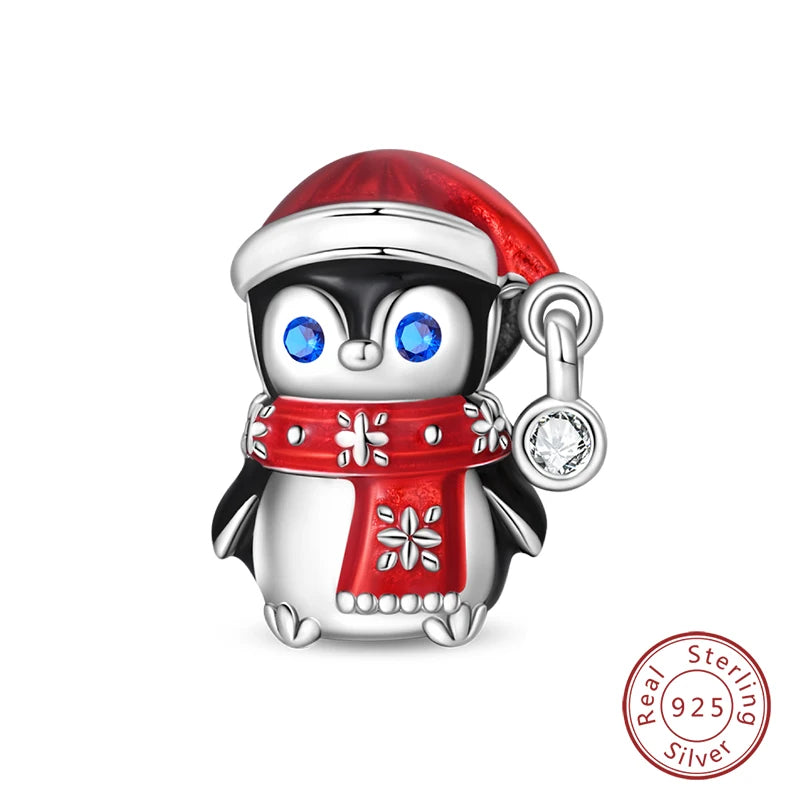 Silver Red Charm Bracelet