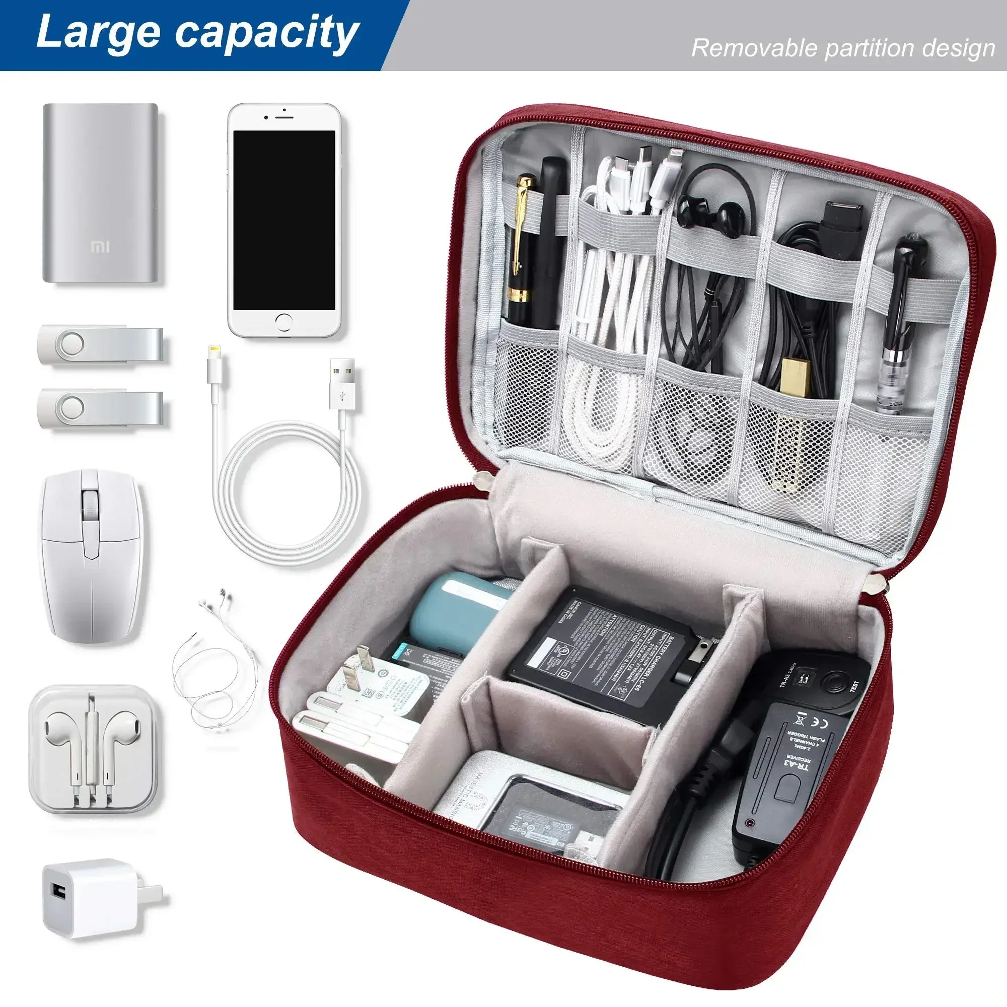 Travel Cable Organizer Bag