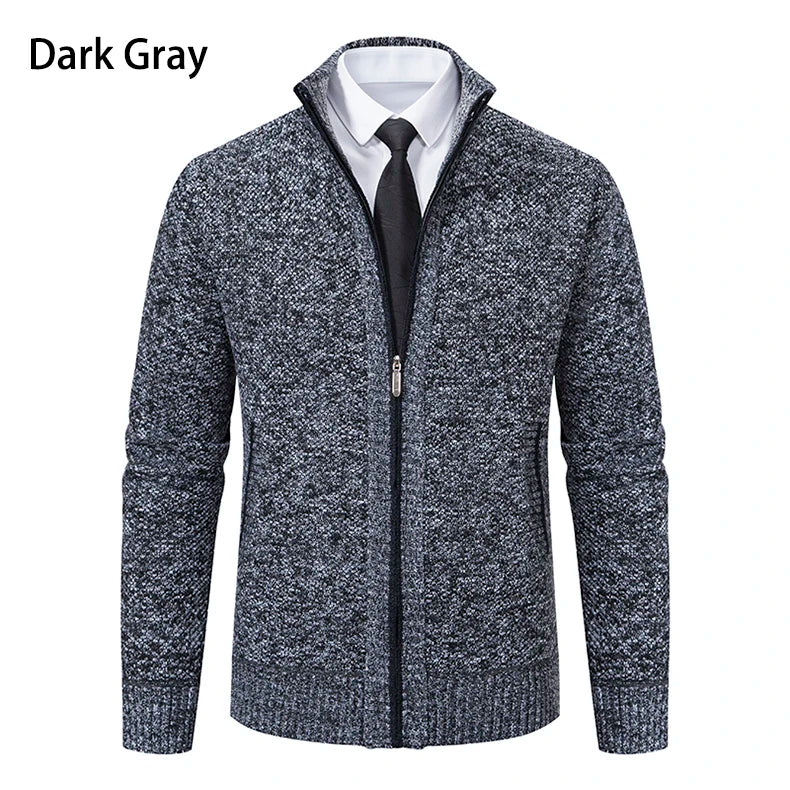 Men's Knit Zip Cardigan | Winter Sweater Jacket