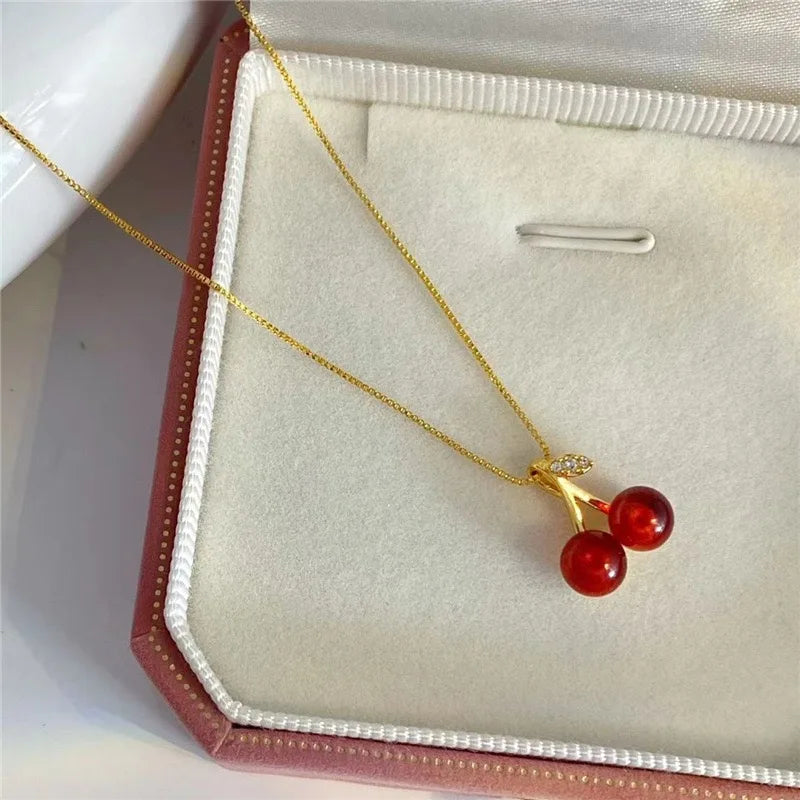 Women's Cherry Pendant Necklace