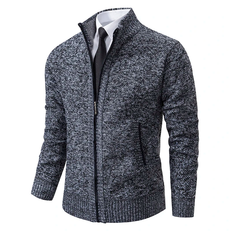 Men's Knit Zip Cardigan | Winter Sweater Jacket