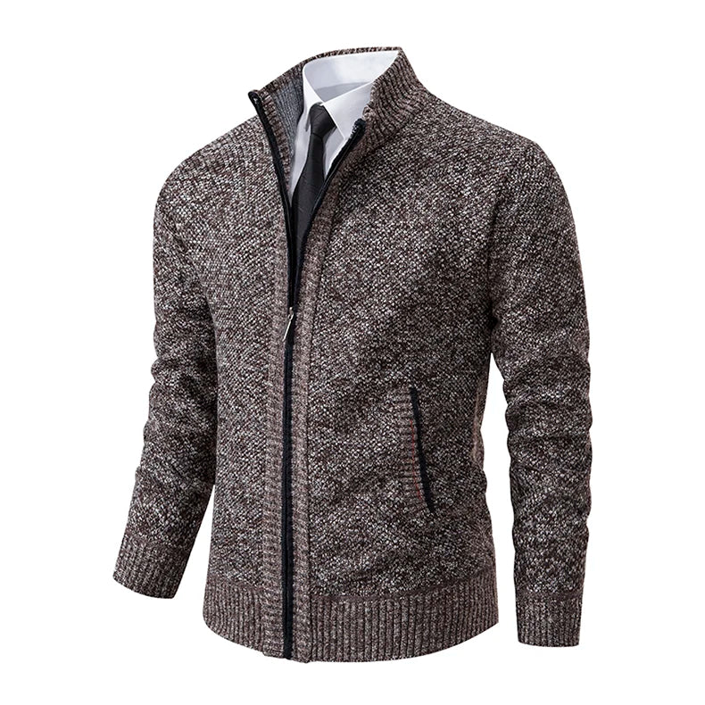 Men's Knit Zip Cardigan | Winter Sweater Jacket