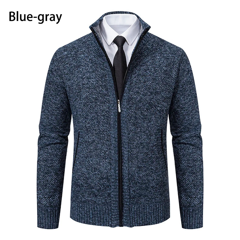 Men's Knit Zip Cardigan | Winter Sweater Jacket