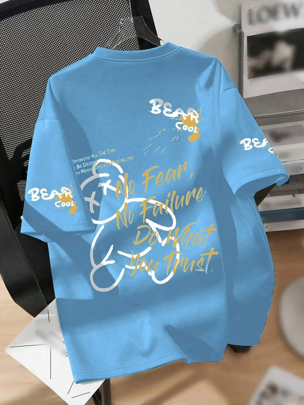 Men's Cartoon Bear Print T-Shirt