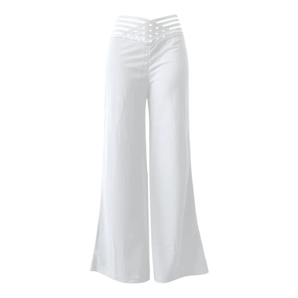 Wide Leg Flared Trousers