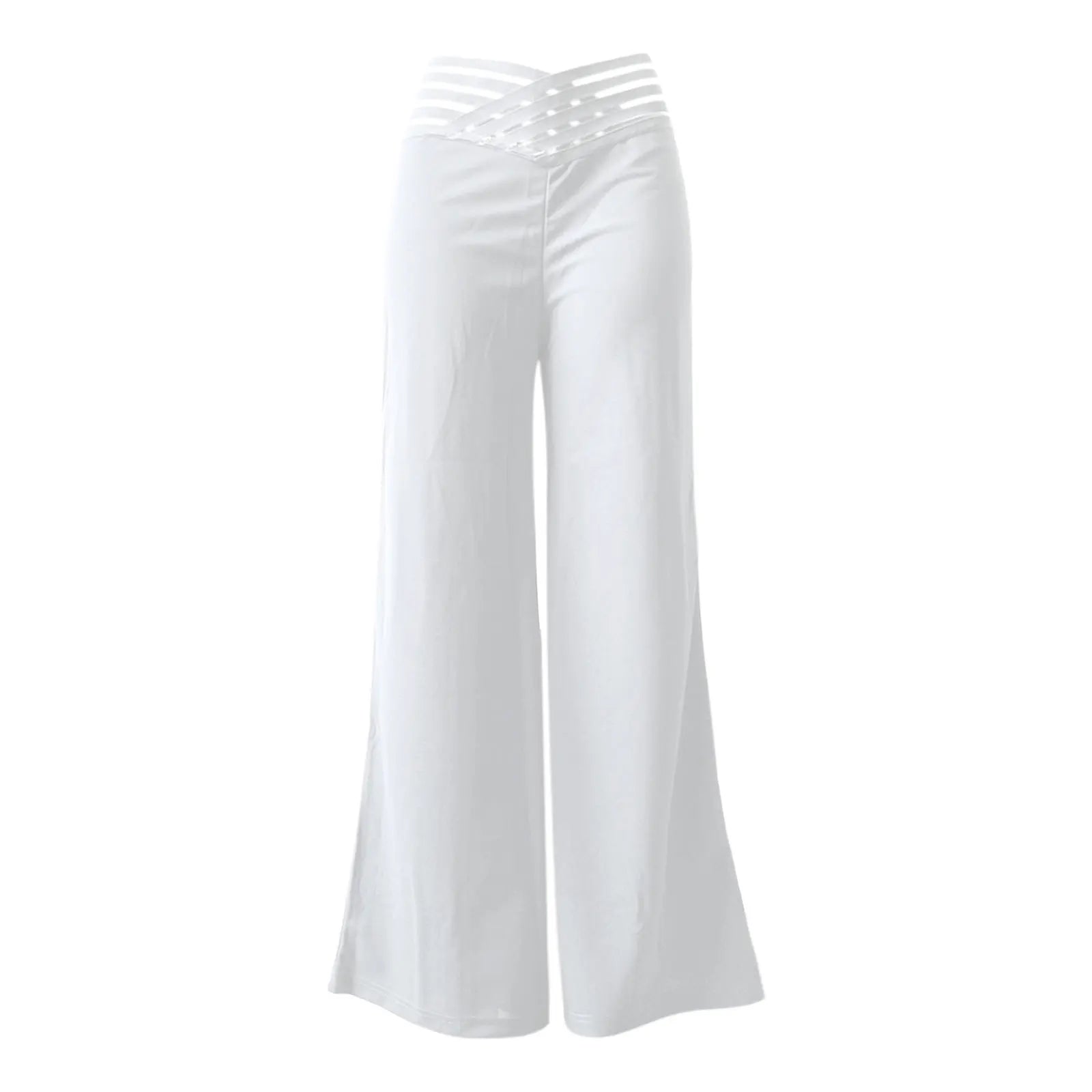 Wide Leg Flared Trousers