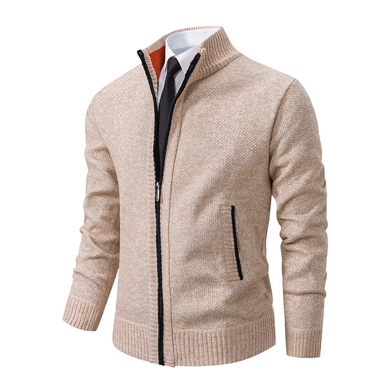 Men's Knit Zip Cardigan | Winter Sweater Jacket