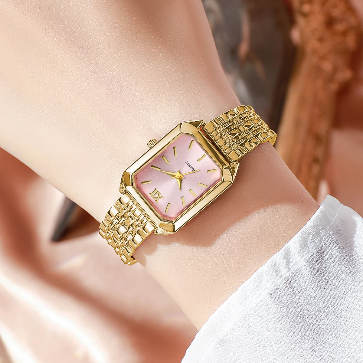 Rose Gold Watch & Bracelet Set for Women | Golden Thread
