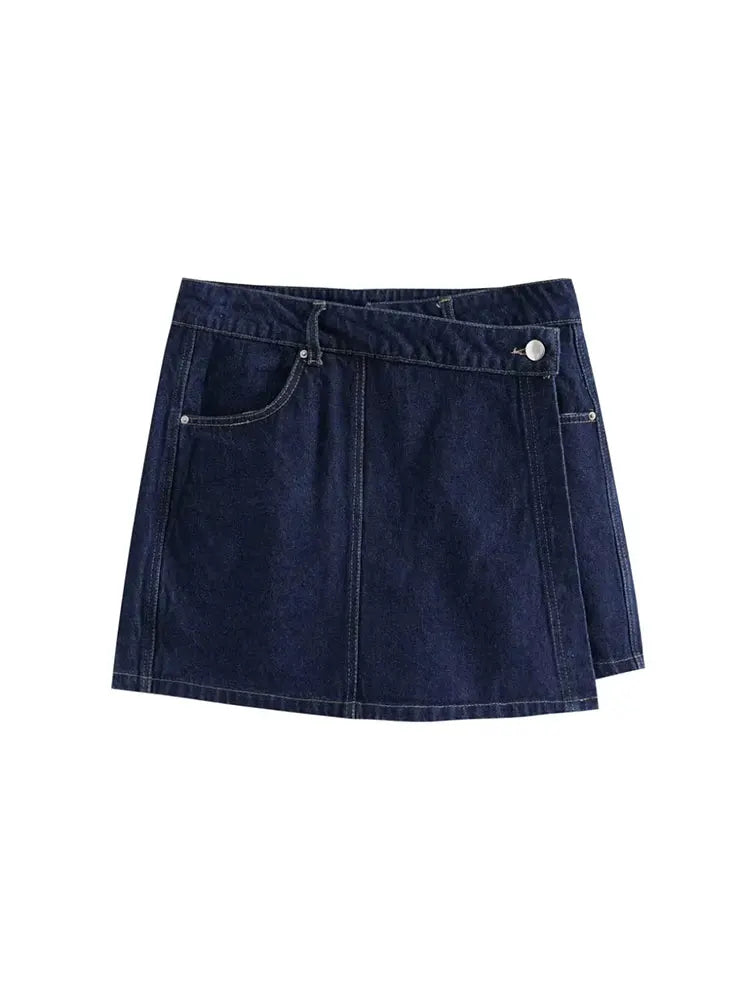 Denim Top + Skirt 2 Piece Set