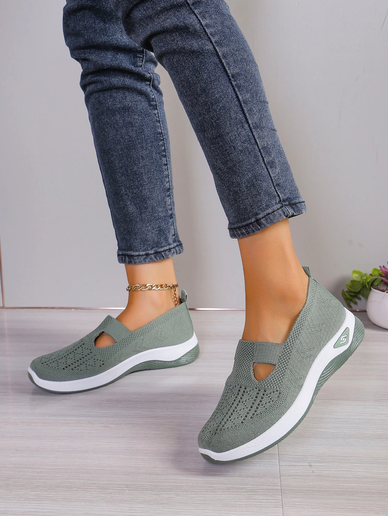 Women's Knit Casual Sneakers
