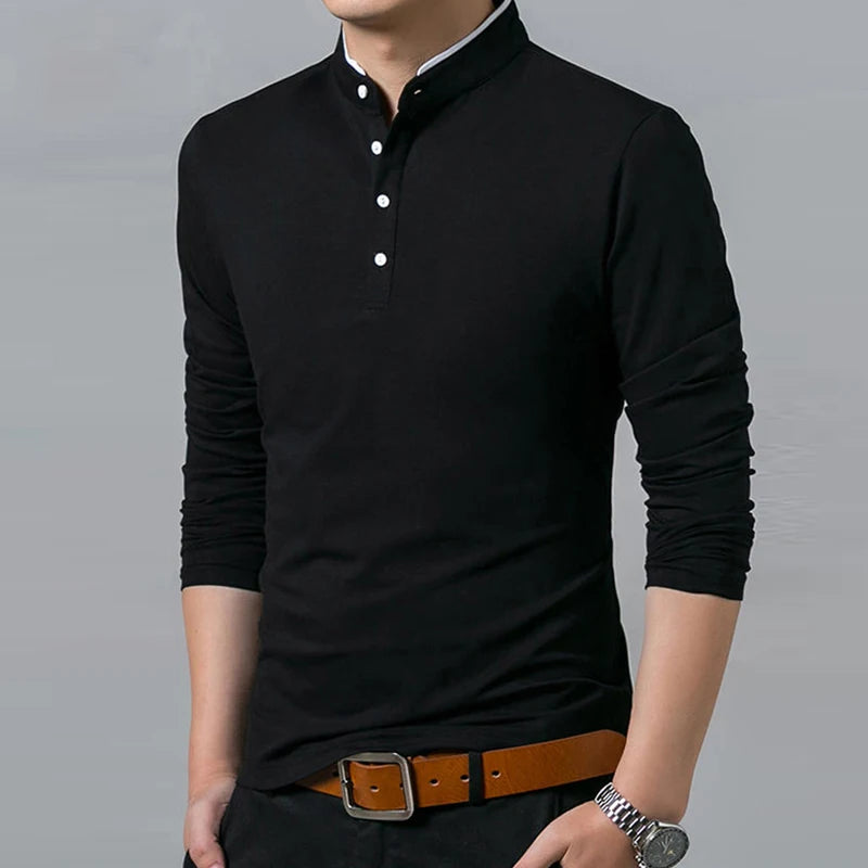 Men's Navy Blue Business Shirt