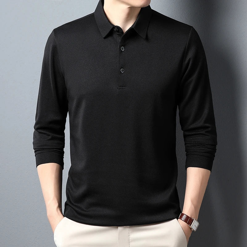 Men's Business Waffle Polo Shirt