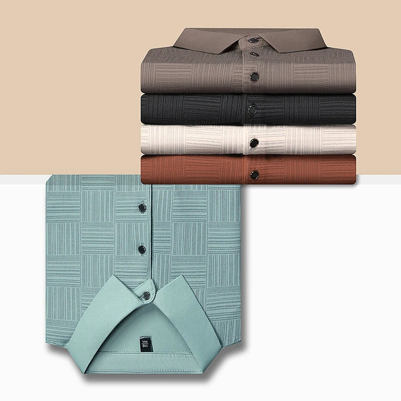 Men's Textured Knit Polo Shirt