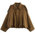 Women's Suede Bomber Jacket