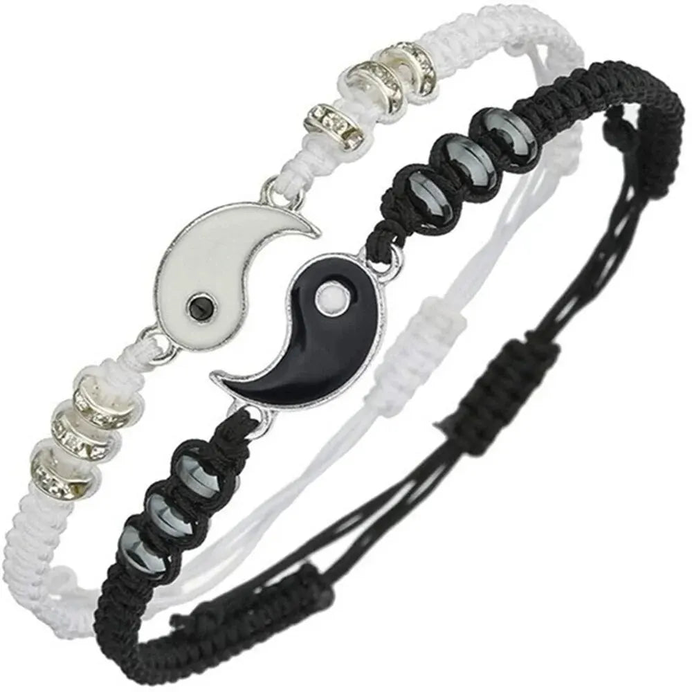 Couple Bracelet Set – Matching His & Her Charm Bracelets | Gift for Couples