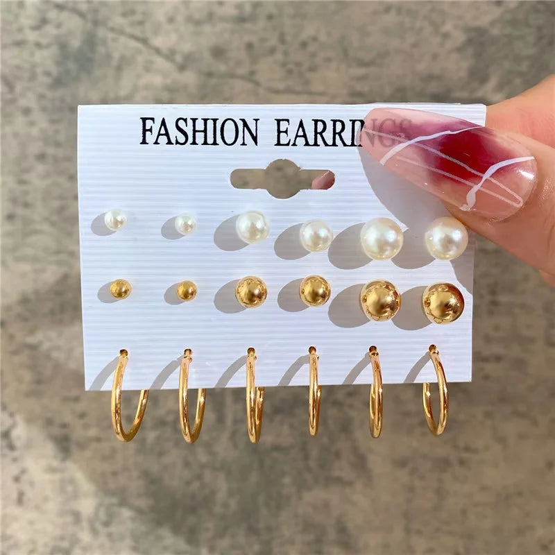 Boho Hoop Earrings Set