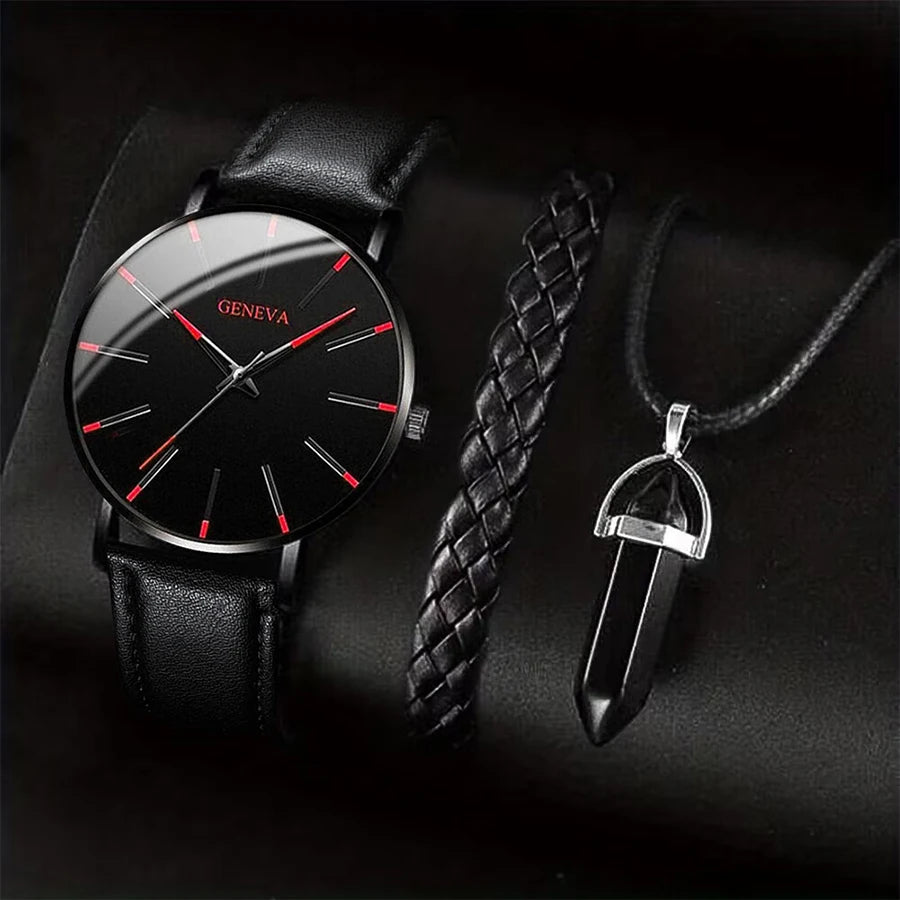 Men's Watch & Bracelet Gift Set