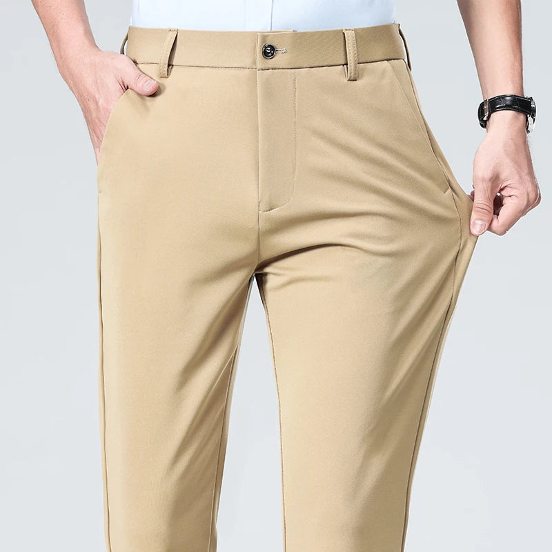 Men's Formal Slim Fit Trousers – Summer & Autumn | Multi-Color