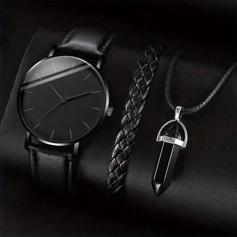 Men's Watch & Bracelet Gift Set
