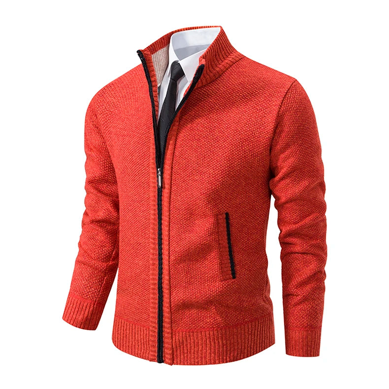 Men's Knit Zip Cardigan | Winter Sweater Jacket